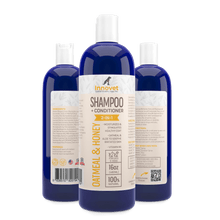 Load image into Gallery viewer, All Natural Oatmeal & Honey Shampoo + Conditioner for Dogs